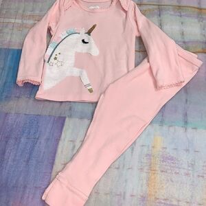 Mud pie unicorn pajama set